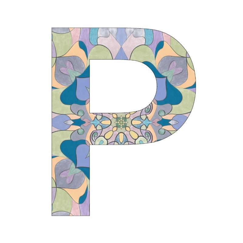Lettre P en mandala