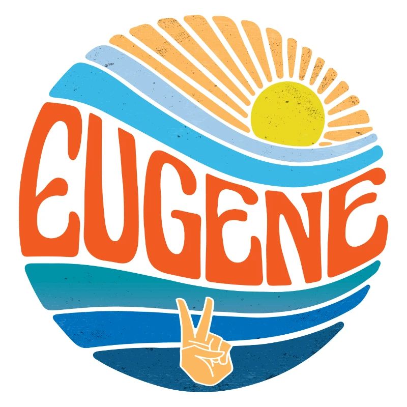 Eugene Shirt Vintage Sunset Eugene Groovy Tie Dye