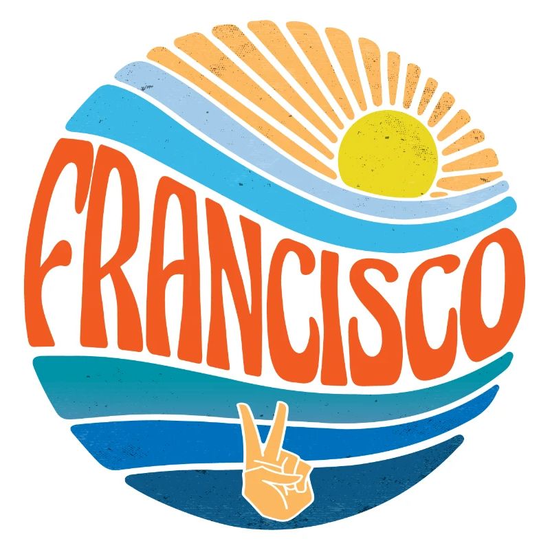 Francisco Hemd Vintage Sunset Francisco Groovy