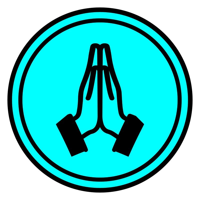 Praying hands circle