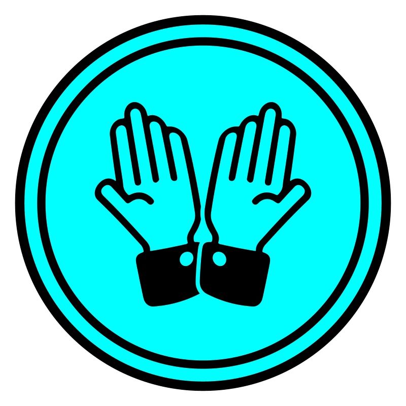 hands praying circle