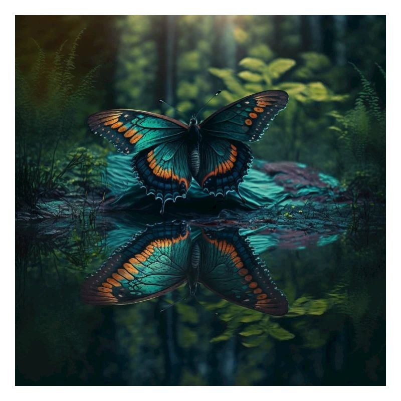 Papillon sur l'eau