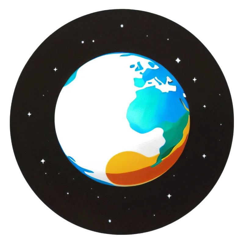 Mignon dessin animé représentation de la planète Terre 1