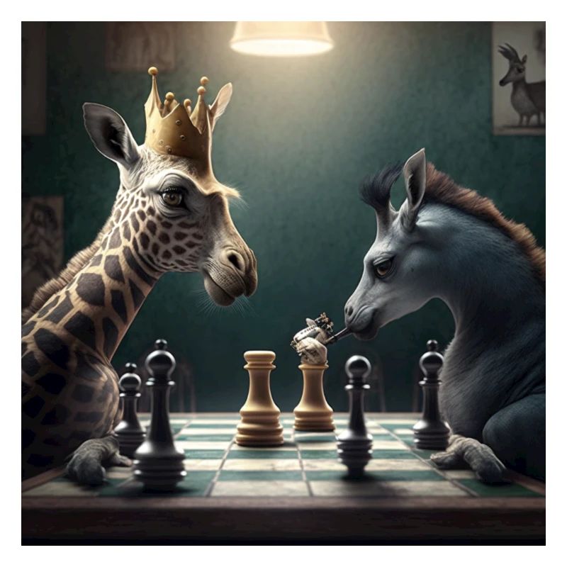 Sweet chess game between two animals