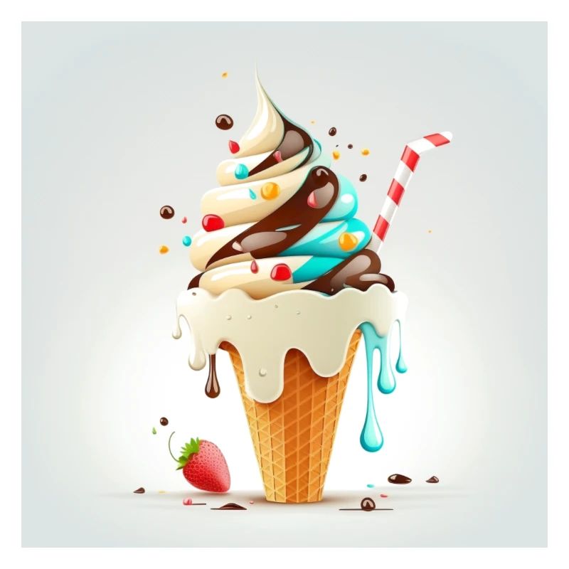 Cornet de glace cartoon