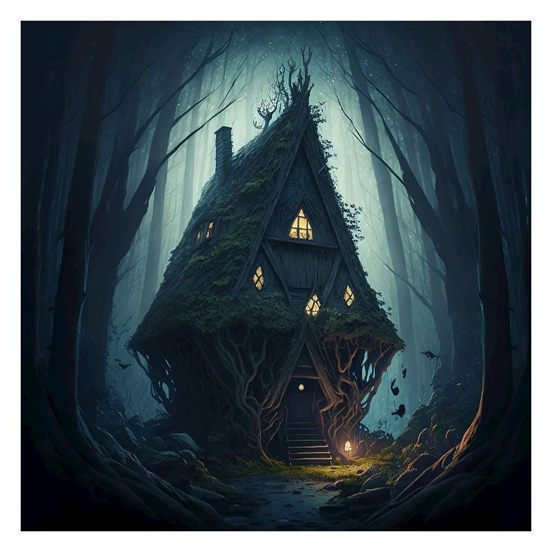 Cabane dans la forêt