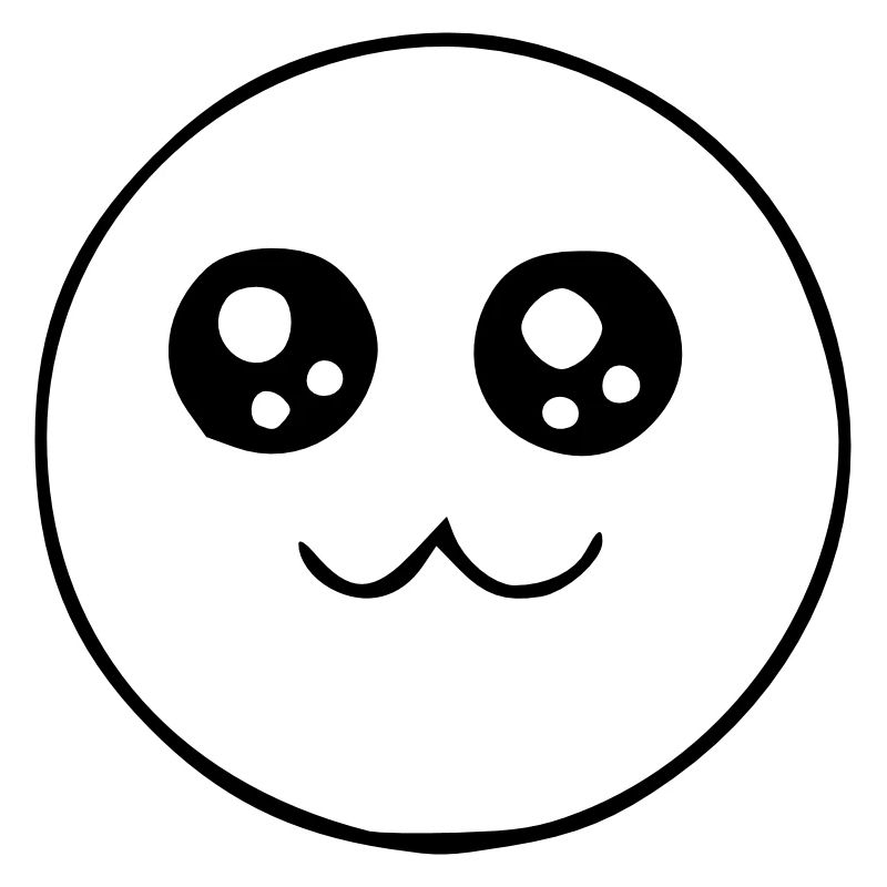 Emoji sketch noir doux