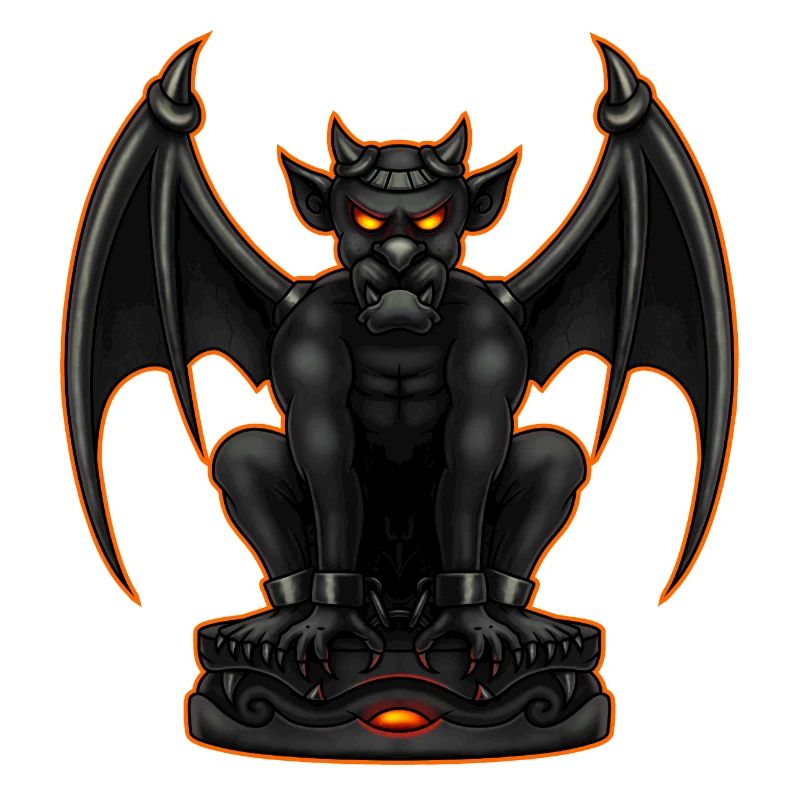 Demon Devil Halloween orange
