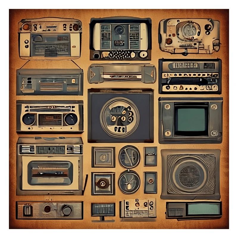 Retro electronics 80s style