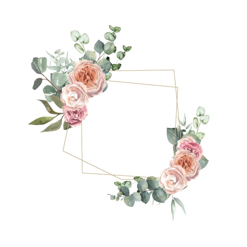 Modern Boho Flowers Geometrically Customizable