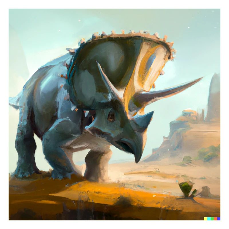 Art numérique Triceratops