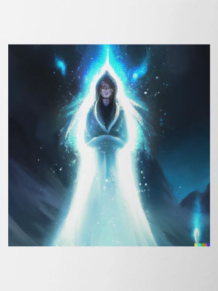 Mystischer blauer Geist digital art