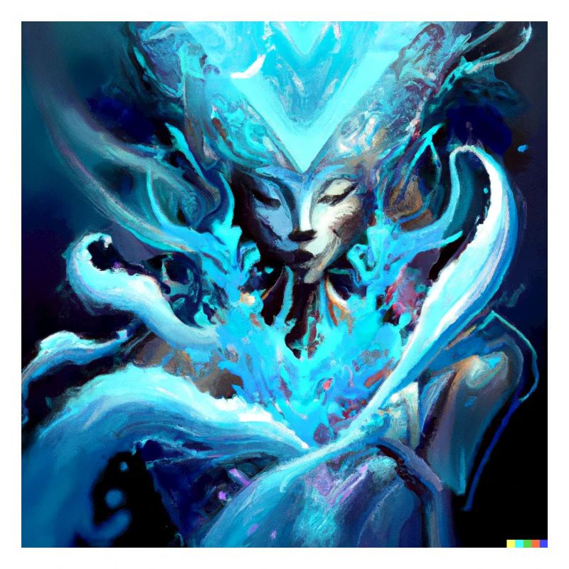 Blauer Geist digital art
