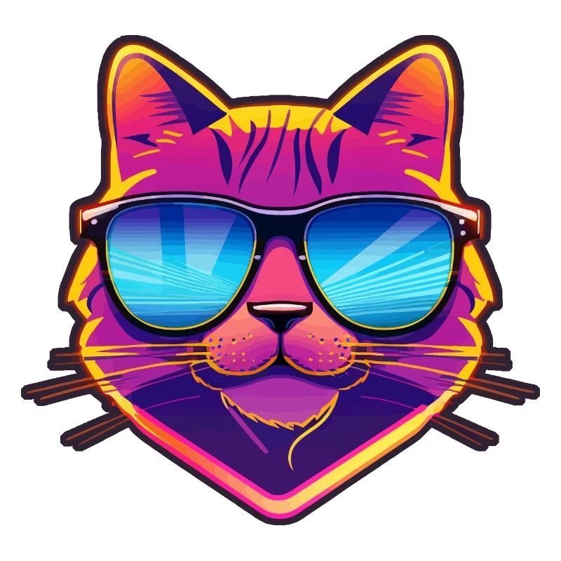 Chat cool avec des lunettes de soleil