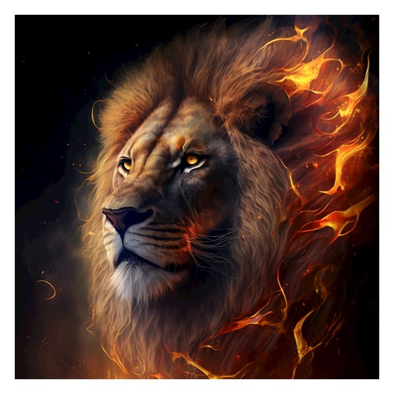 Flaming lion
