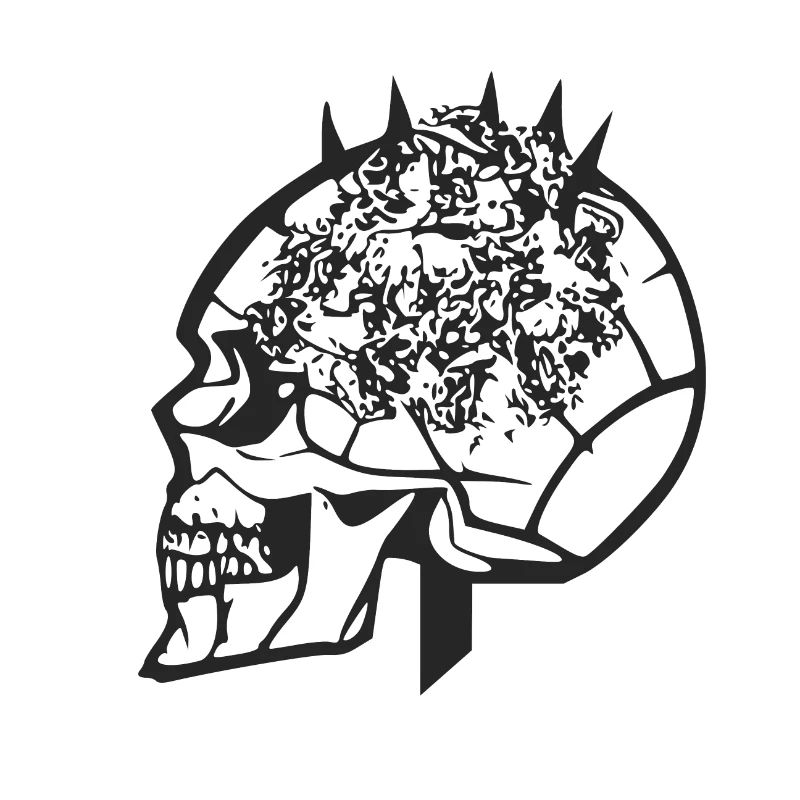 Crâne et des fleurs