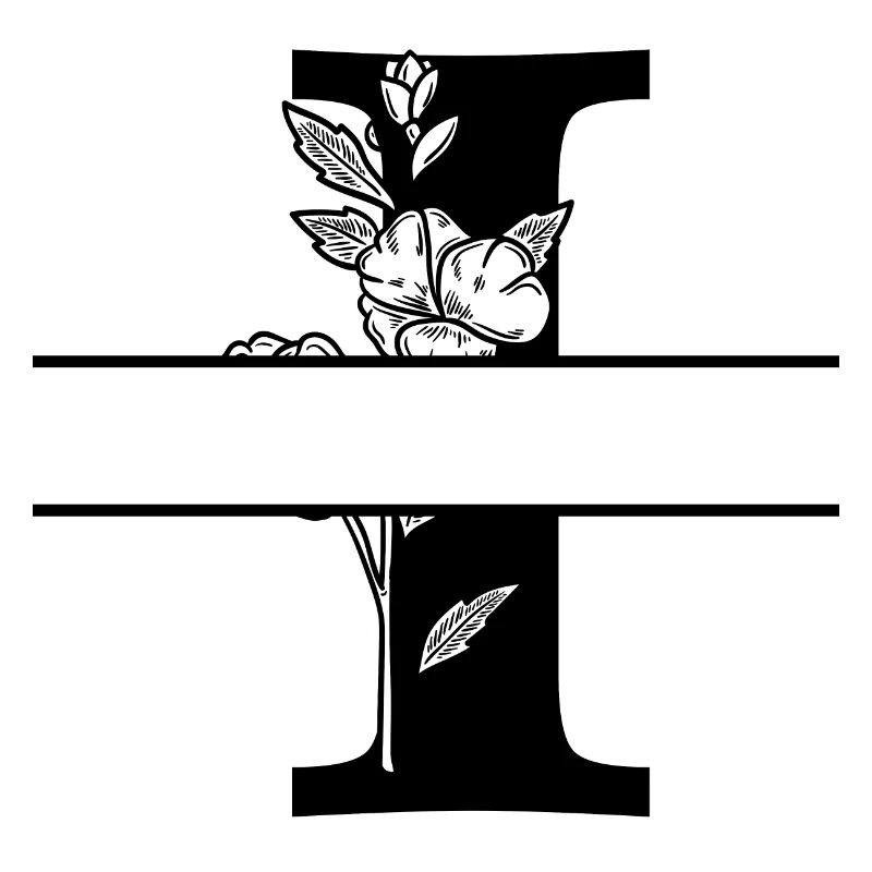 Personalisierter Blumenbuchstabe i