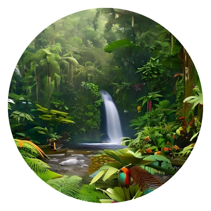 Waterfall in the rainforest