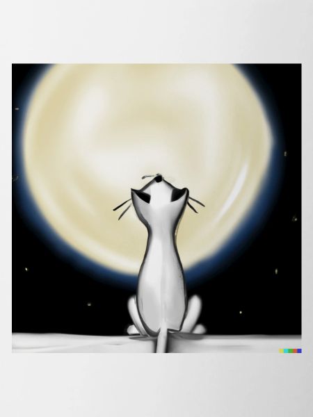 cat on moon
