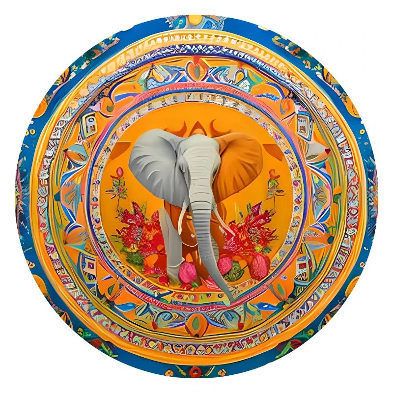 Elephant Boho Design in Digital Art
