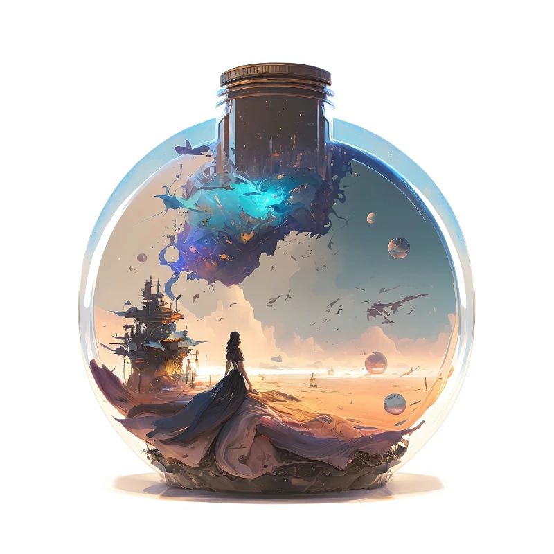 Paysage en bouteille