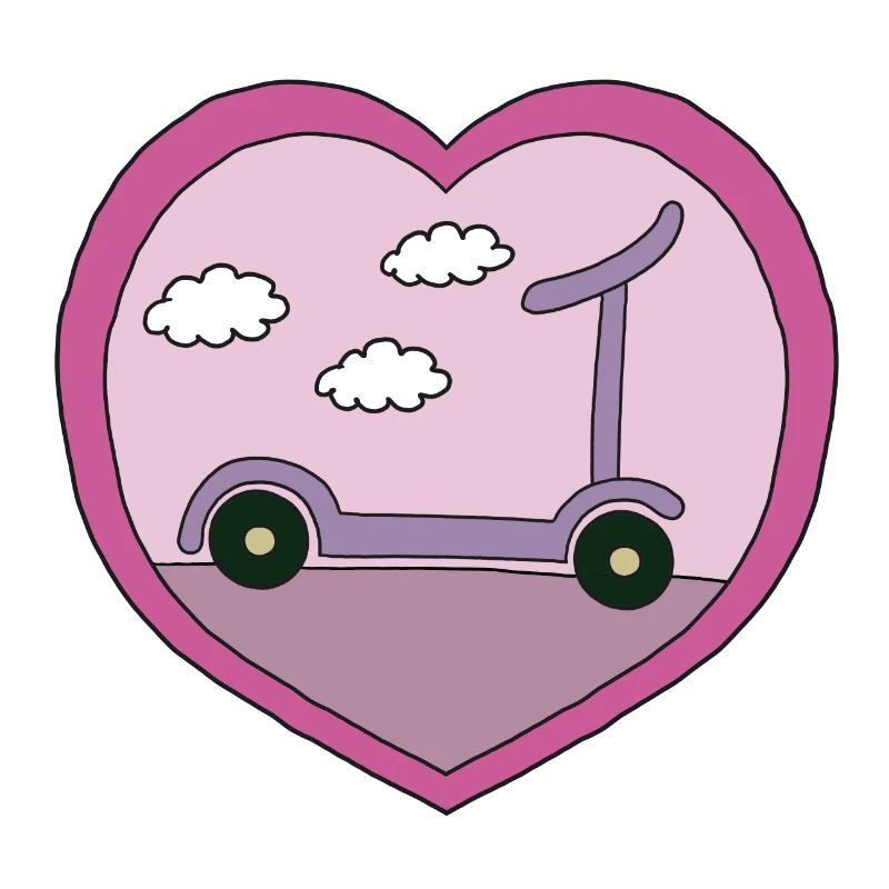 Roller im rosa Design