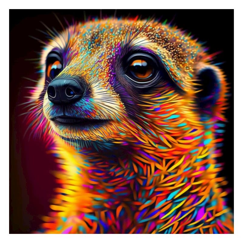 Farbiges Erdmännchen, einzigartiges Design