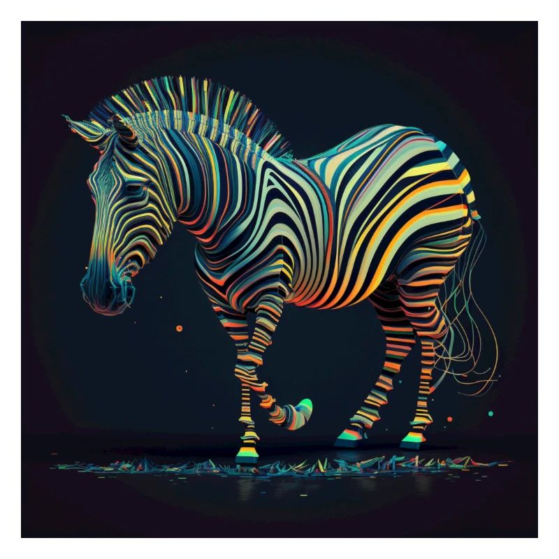 Farbiges Zebra, einzigartiges Design