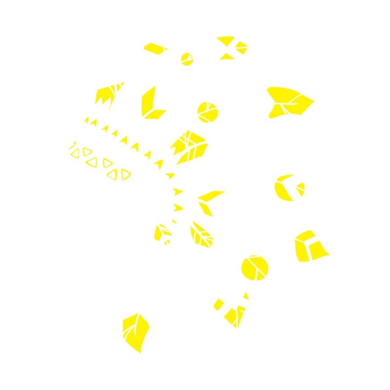 crâne avec coiffe indienne blanc et jaune