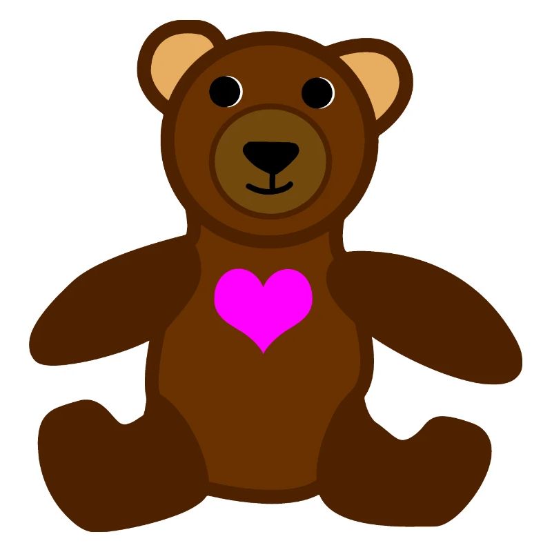 Bear with a pink heart