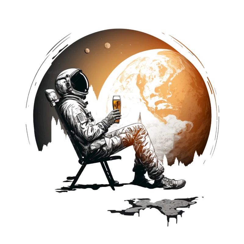 Relax Space Astronaut with beer