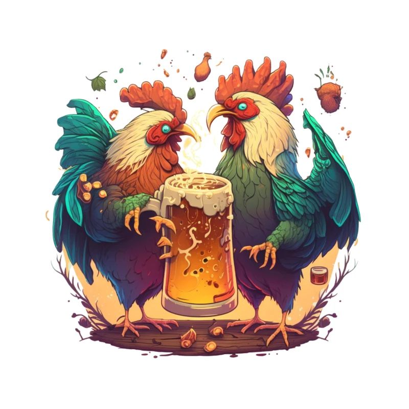 Hahnenkampf um Bier
