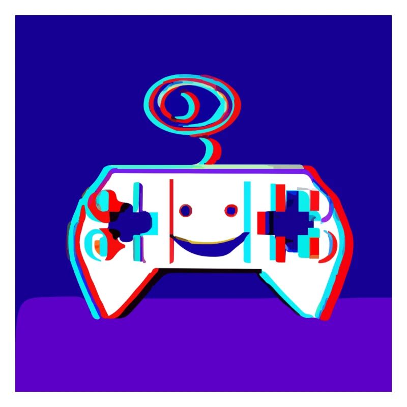 a PS-5 smiling illustroke