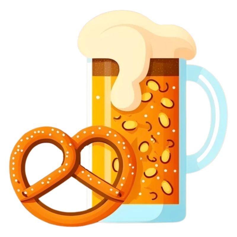 Mesure de bière et bretzel