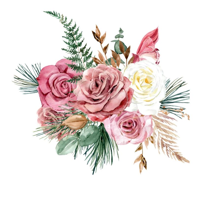 Aquarell Blumen Geschenkidee