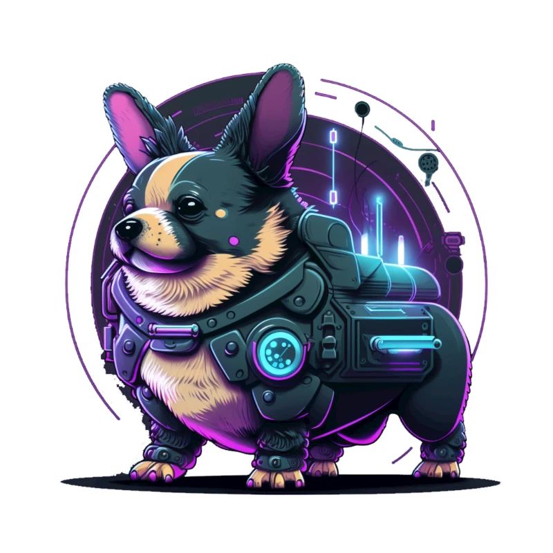 A cute cyber dog
