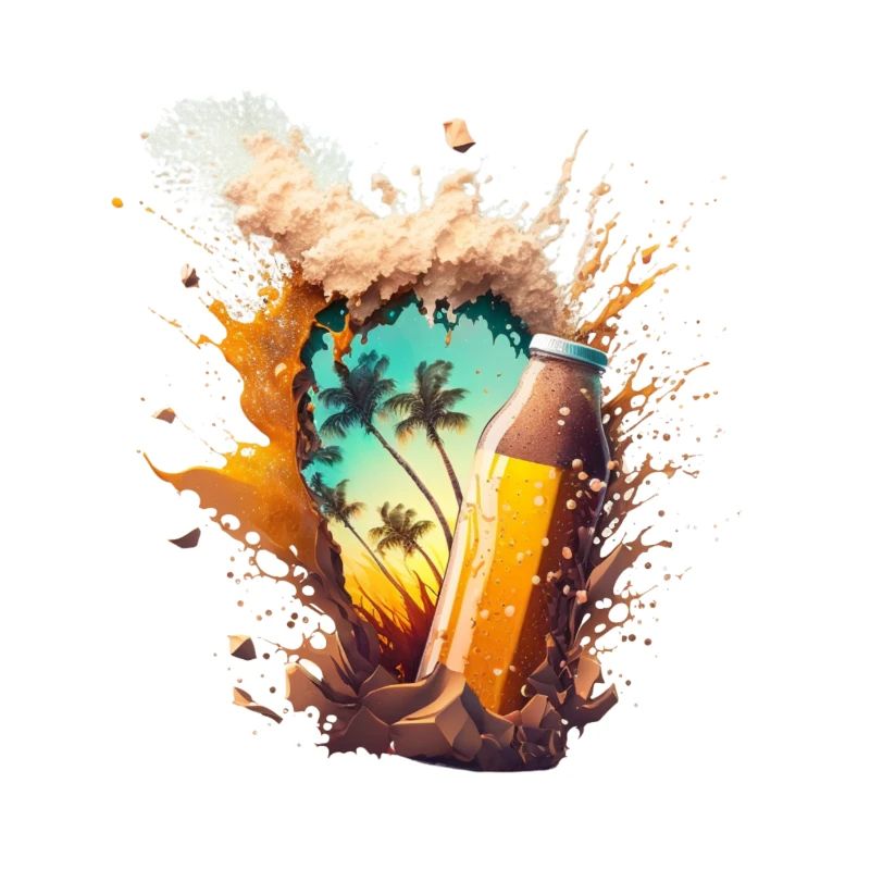 Explosion de mousse de bière, le portail de l’été