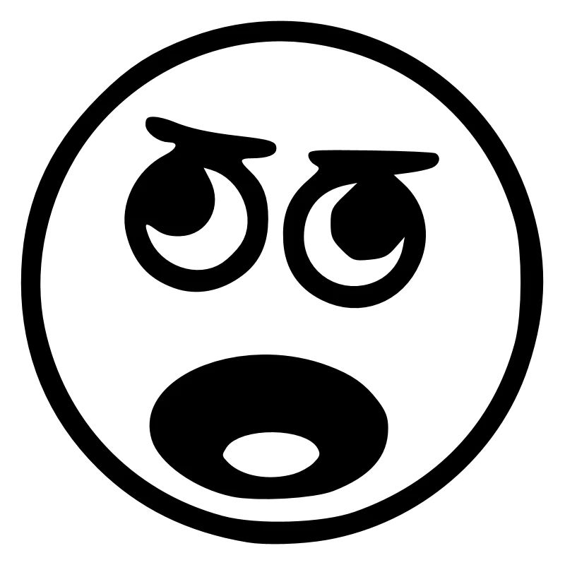 Emoji sketch cri noir