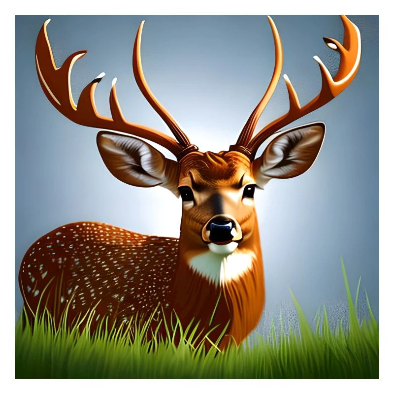 Hirsch im Gras