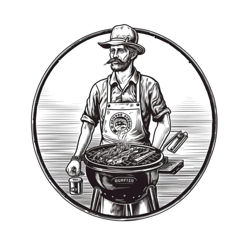 Mann am Grill
