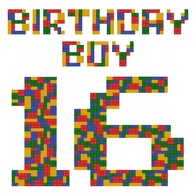 Cute 16th Birthday Gift 16 Year Old Block Building