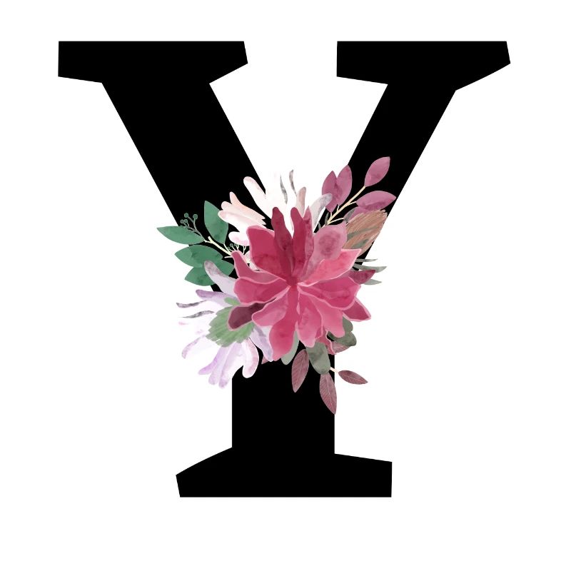 Buchstabe und Blumen