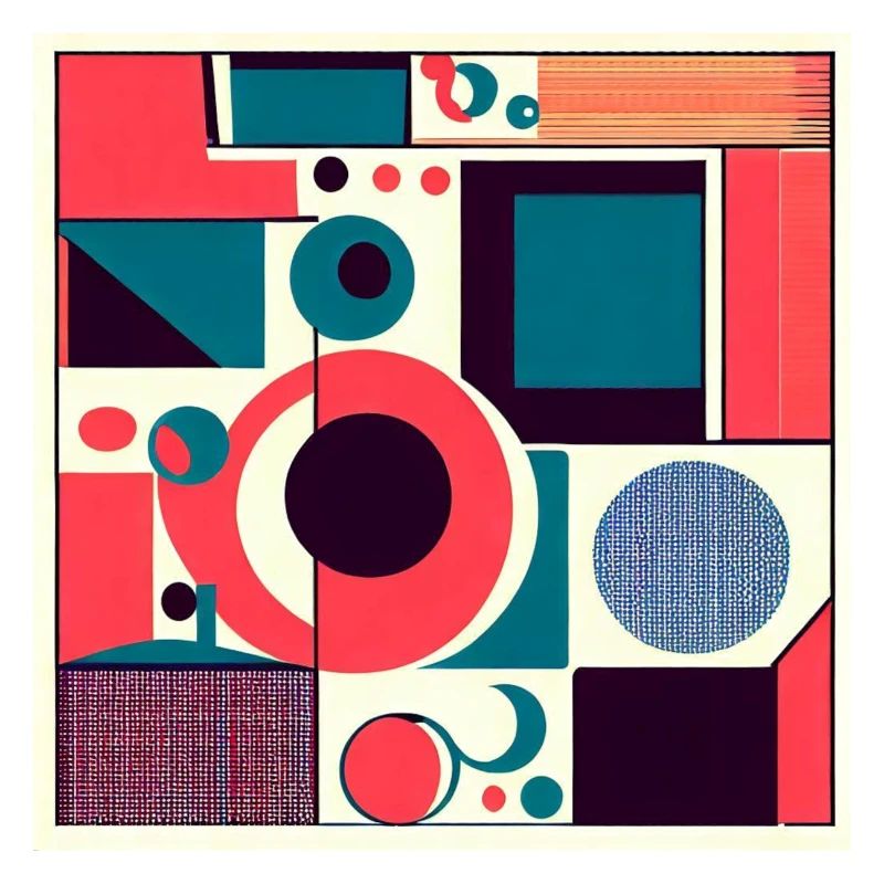 Squares, rectangles, circles in Pop Art style