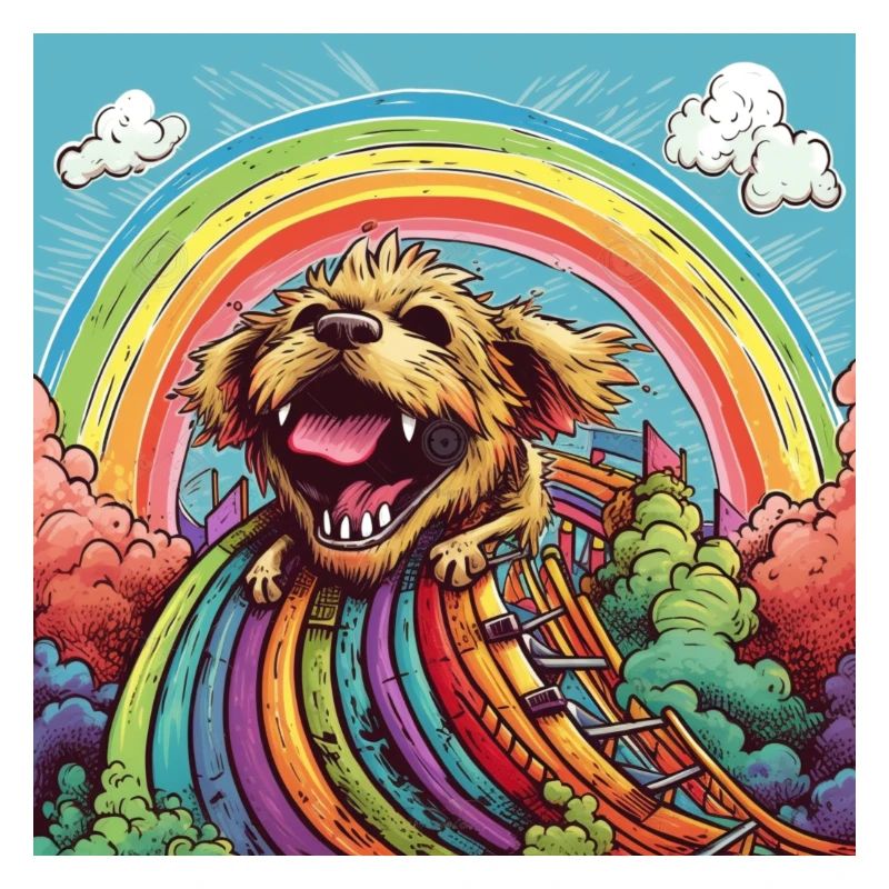 Funny LSD - freaky dwarf - Dog on Rollercoster 1