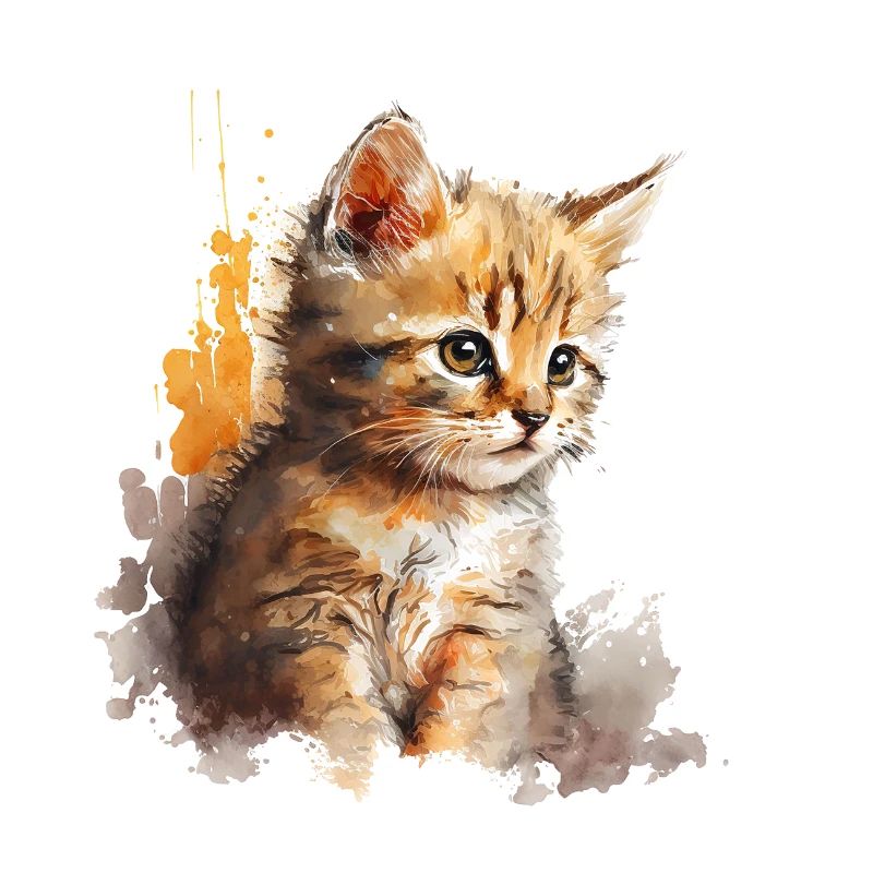 Chaton aquarelle