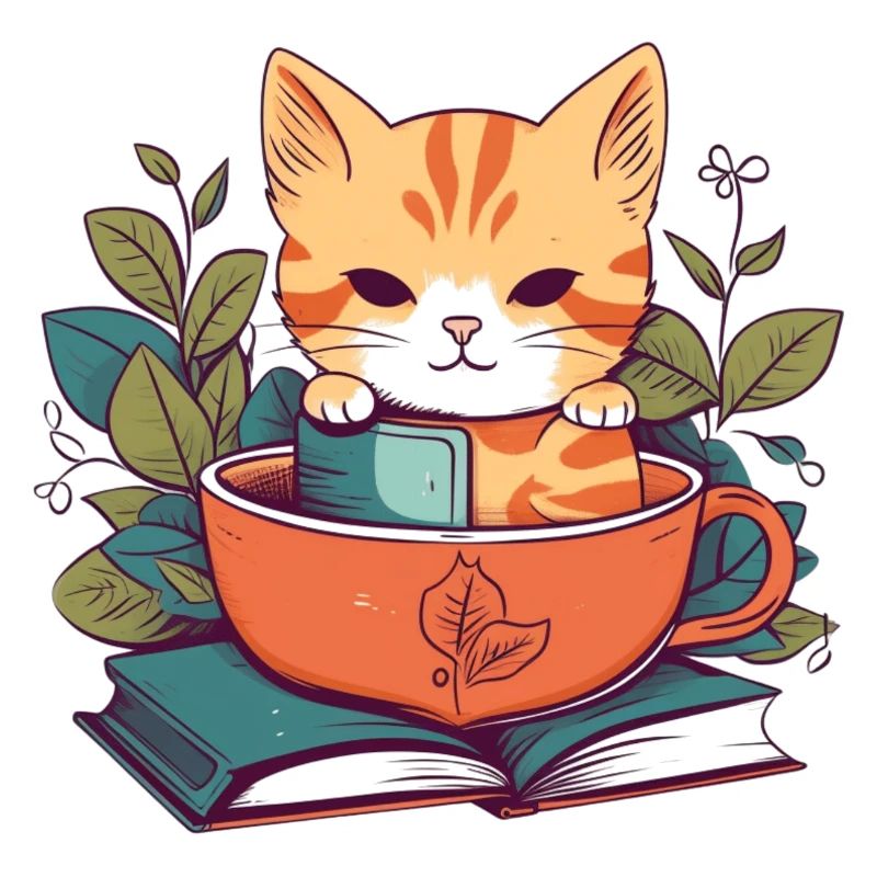 niedliche Katze in Tasse