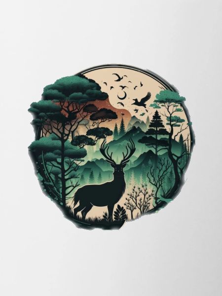 Forest with deer
