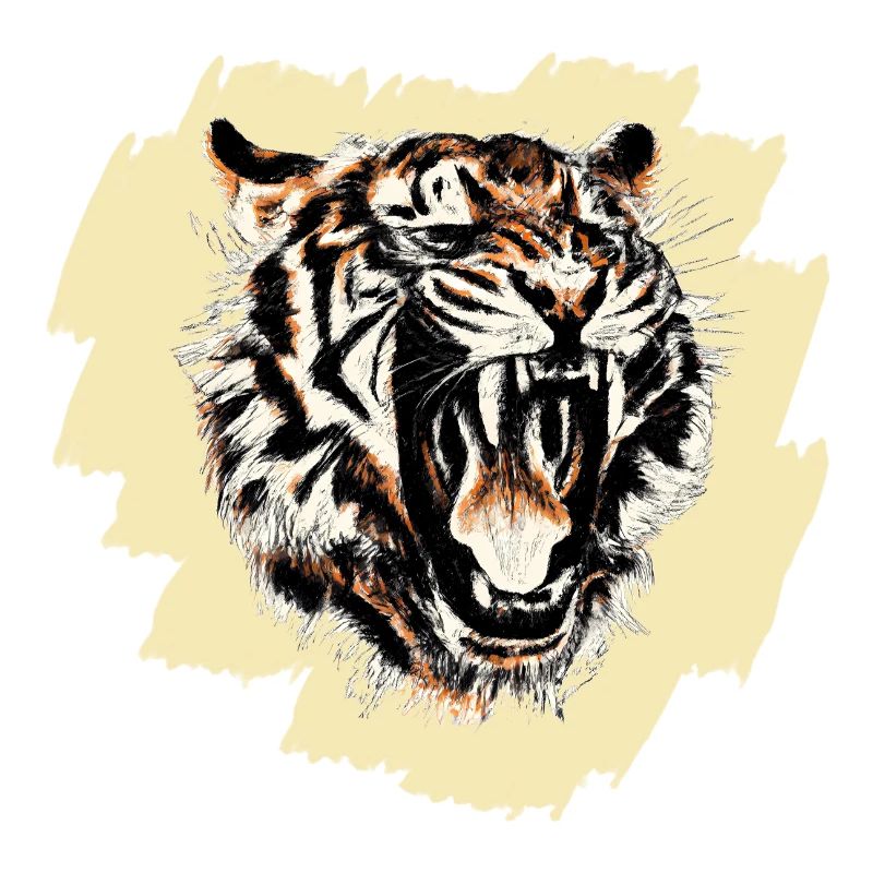 Cool tiger motif on background