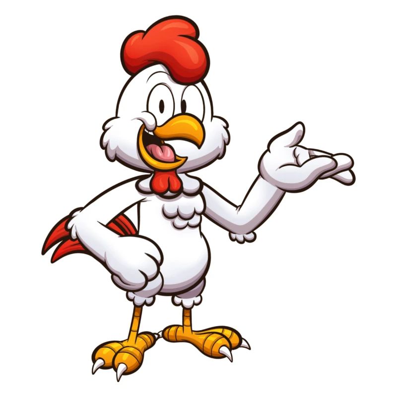 Friendly Cartoon Chicken