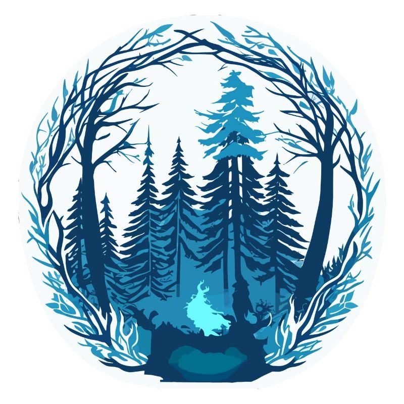Forêt gelée magique